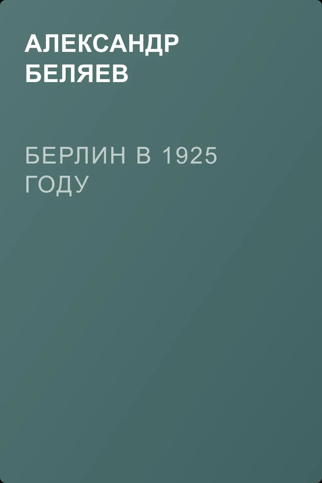 Берлин в 1925 году — обложка книги