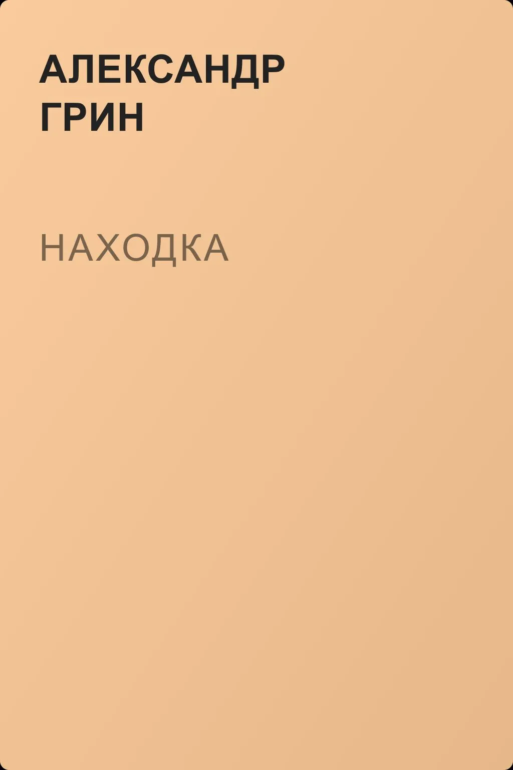Находка — обложка книги