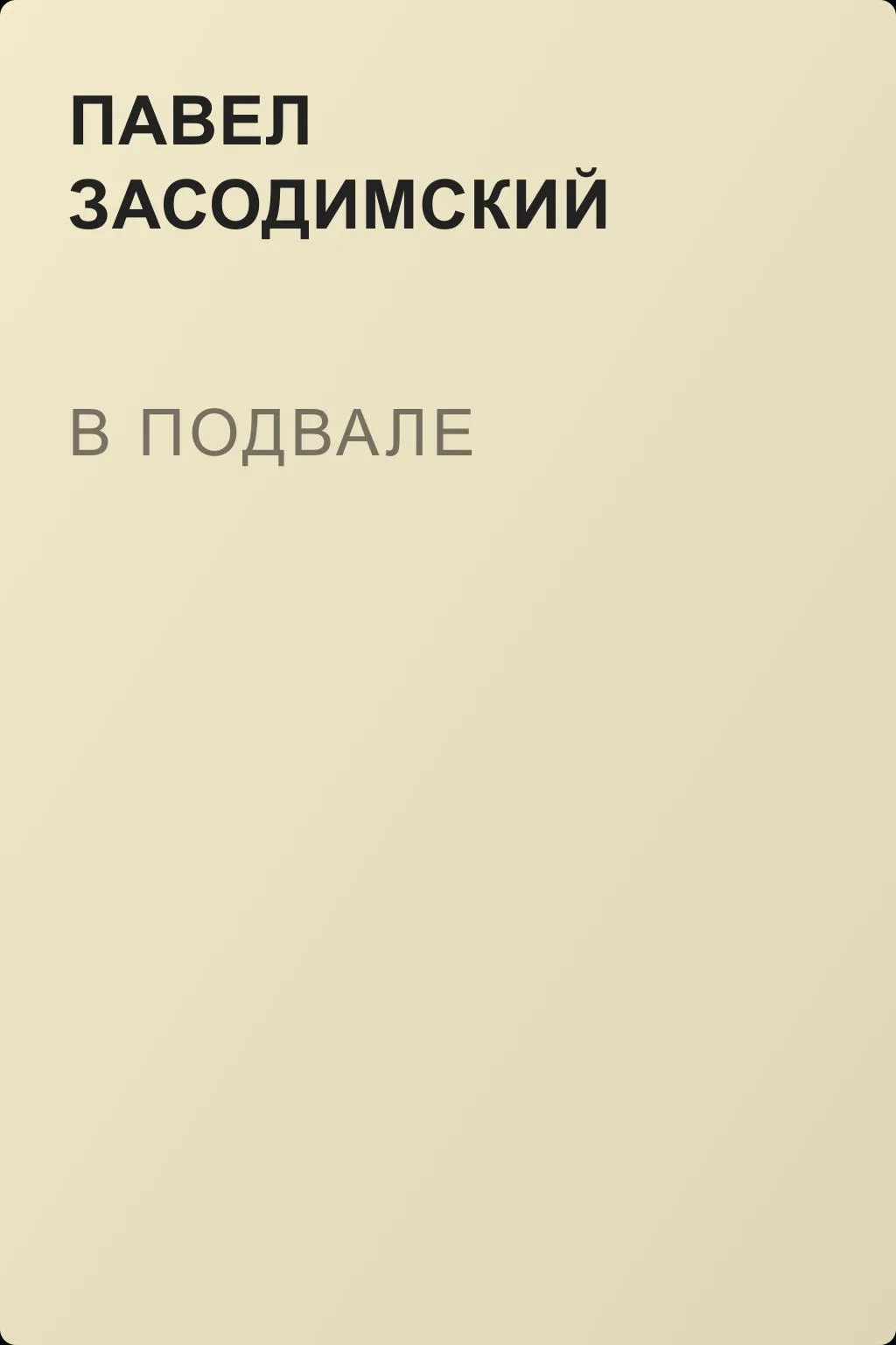 В подвале — обложка книги