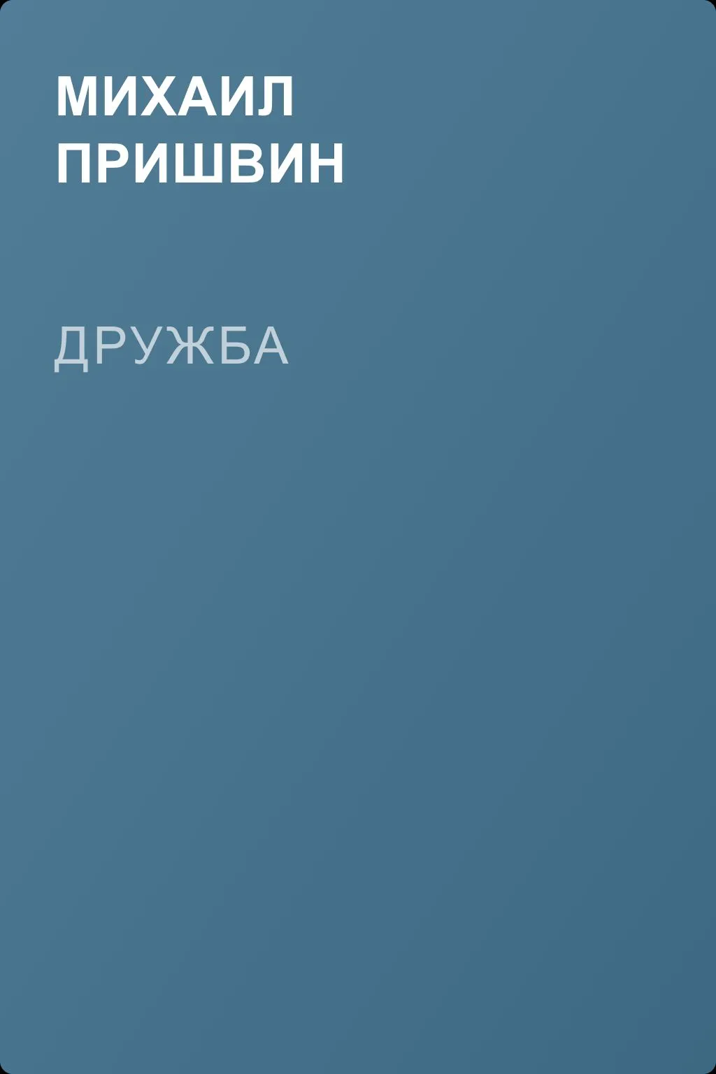Дружба — обложка книги