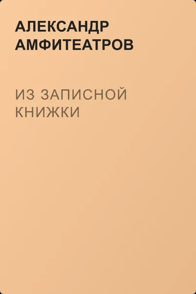 Из записной книжки — обложка книги