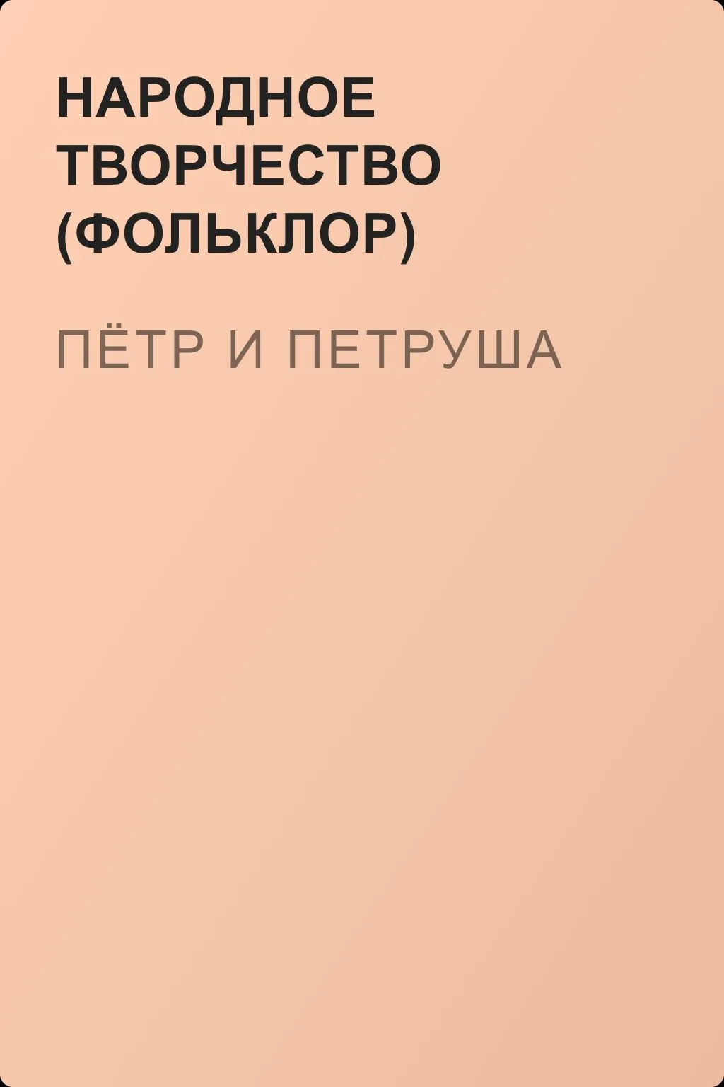 Пётр и Петруша — обложка книги