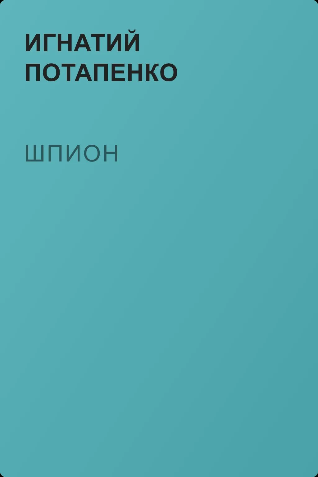 Шпион — обложка книги