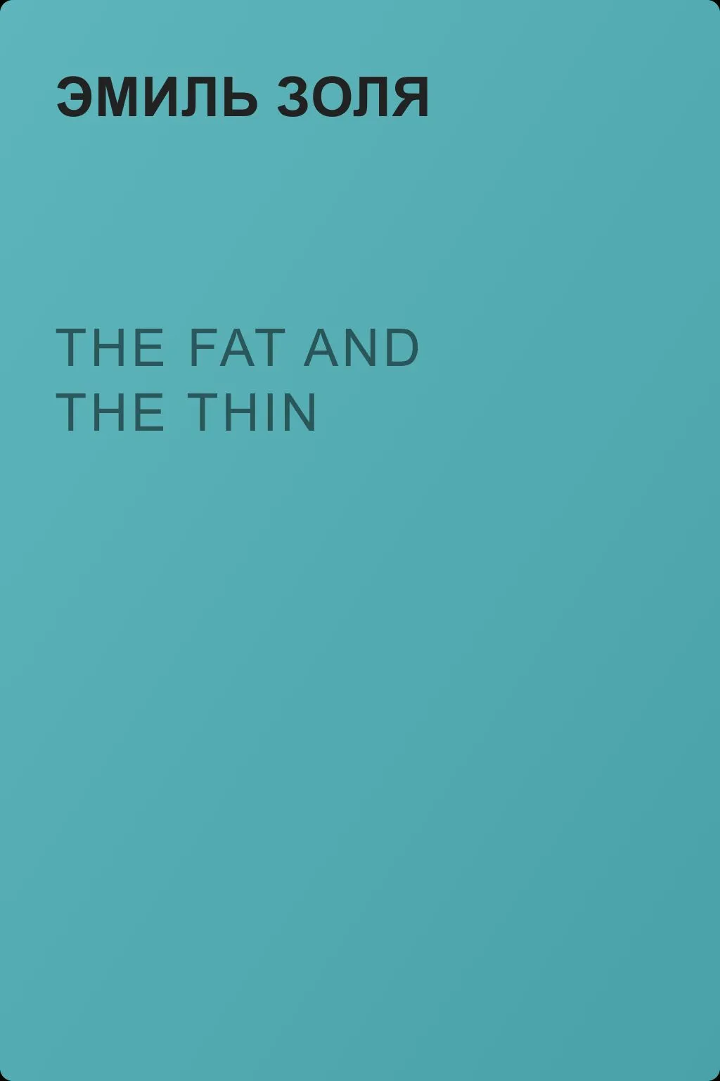 The Fat and the Thin — обложка книги