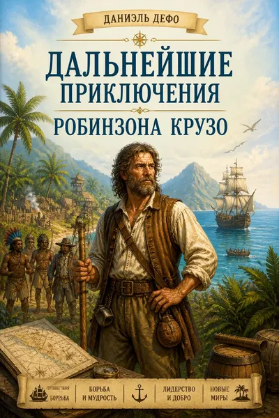 Дальнейшие приключения Робинзона Крузо — обложка книги