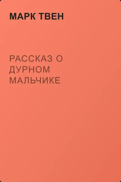 Рассказ о дурном мальчике — обложка книги