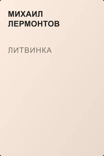 Литвинка — обложка книги
