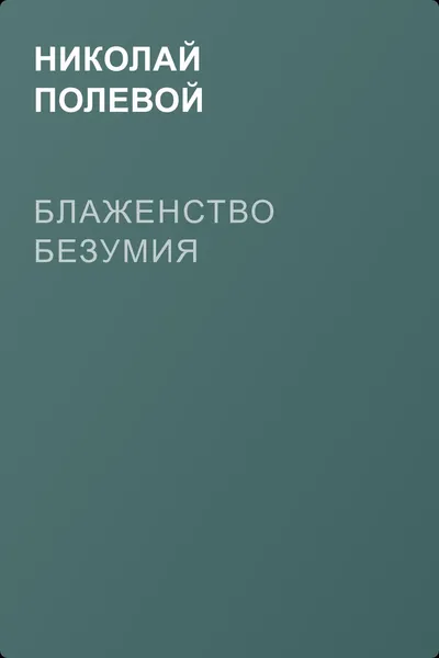 Блаженство безумия — обложка книги