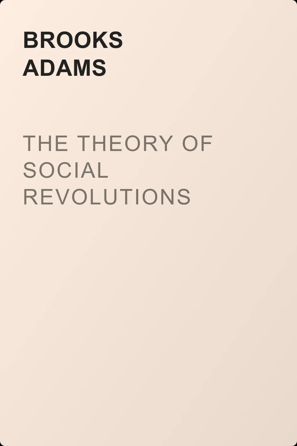 The Theory of Social Revolutions — обложка книги