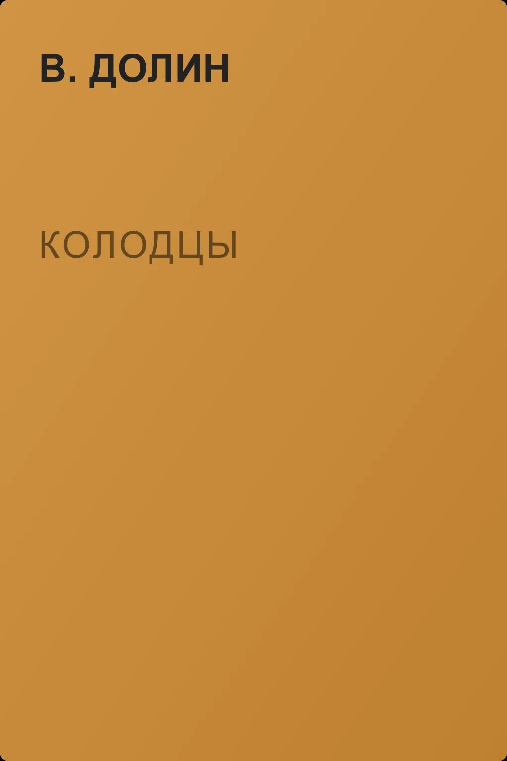 Колодцы — обложка книги