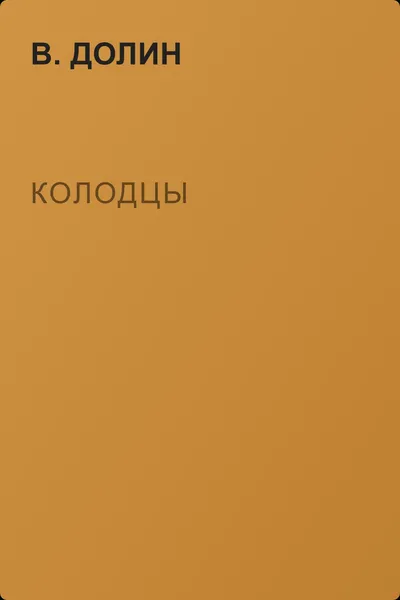 Колодцы — обложка книги