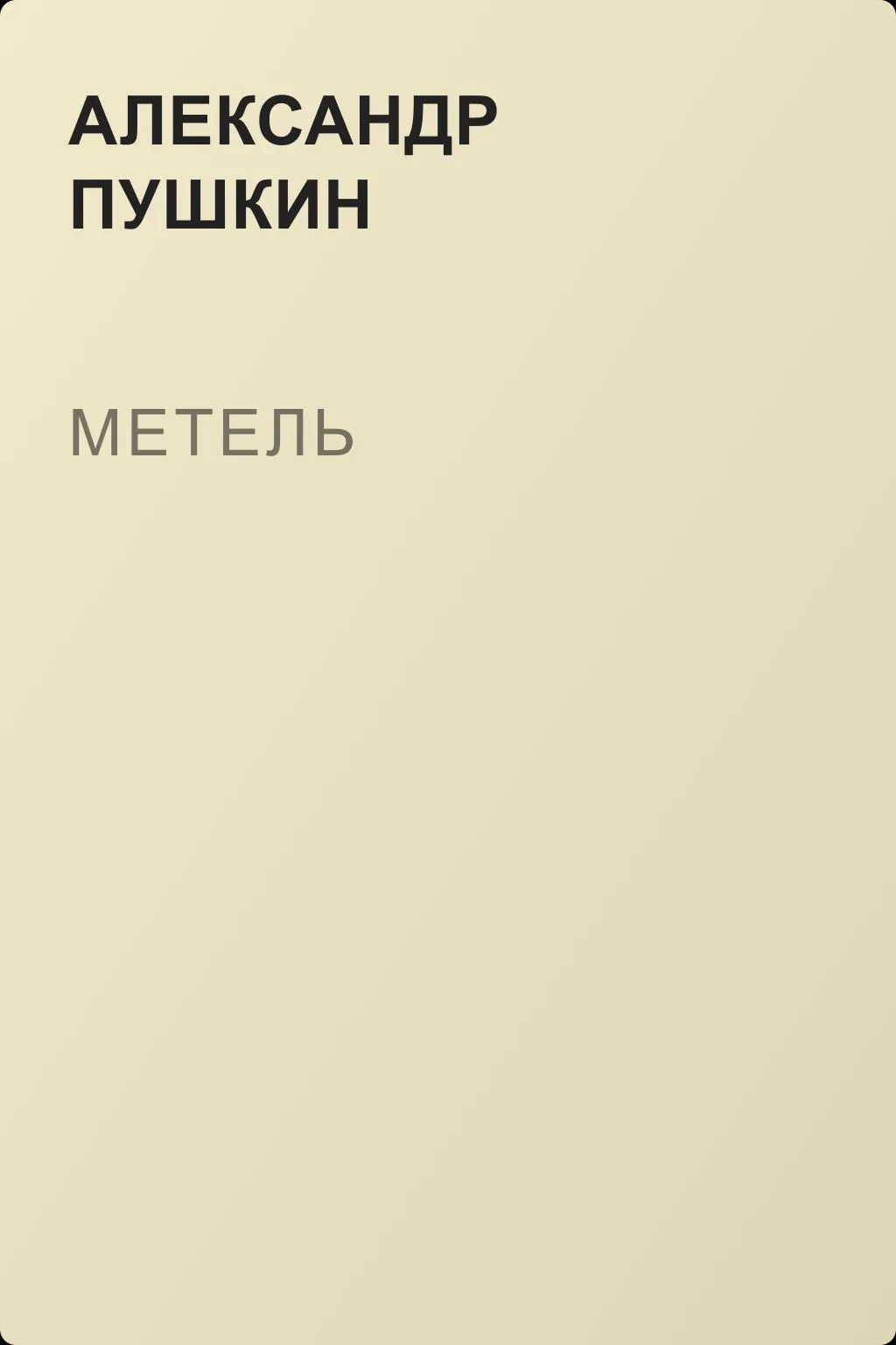 Метель — обложка книги