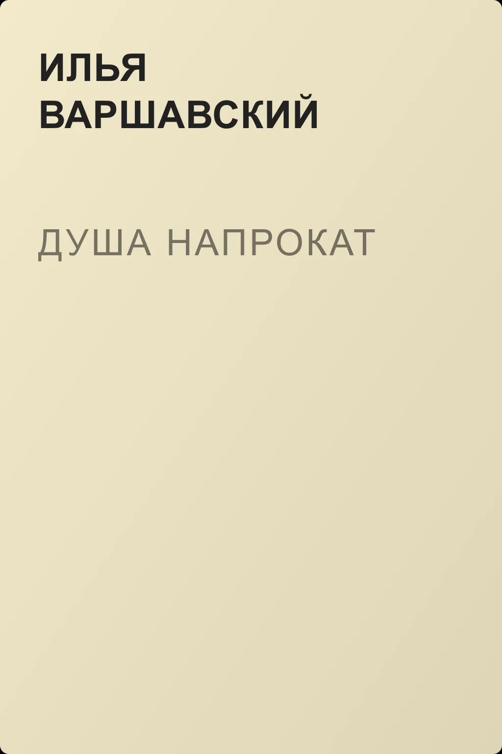 Душа напрокат — обложка книги