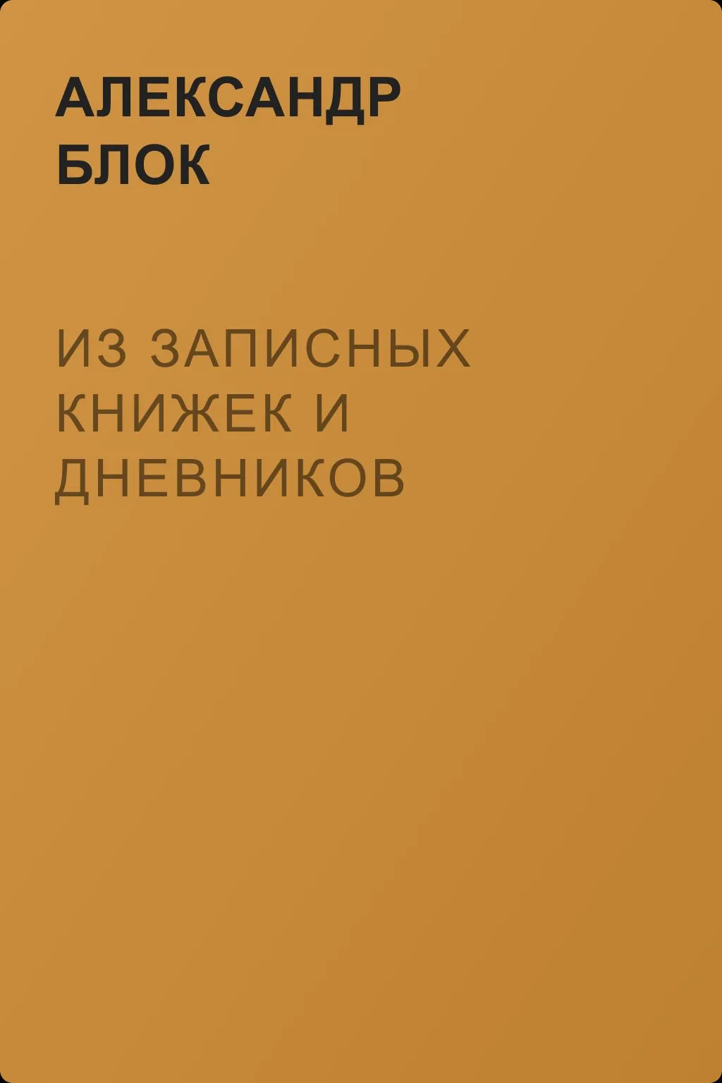 Из записных книжек и дневников — обложка книги