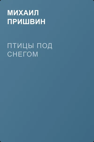 Птицы под снегом — обложка книги