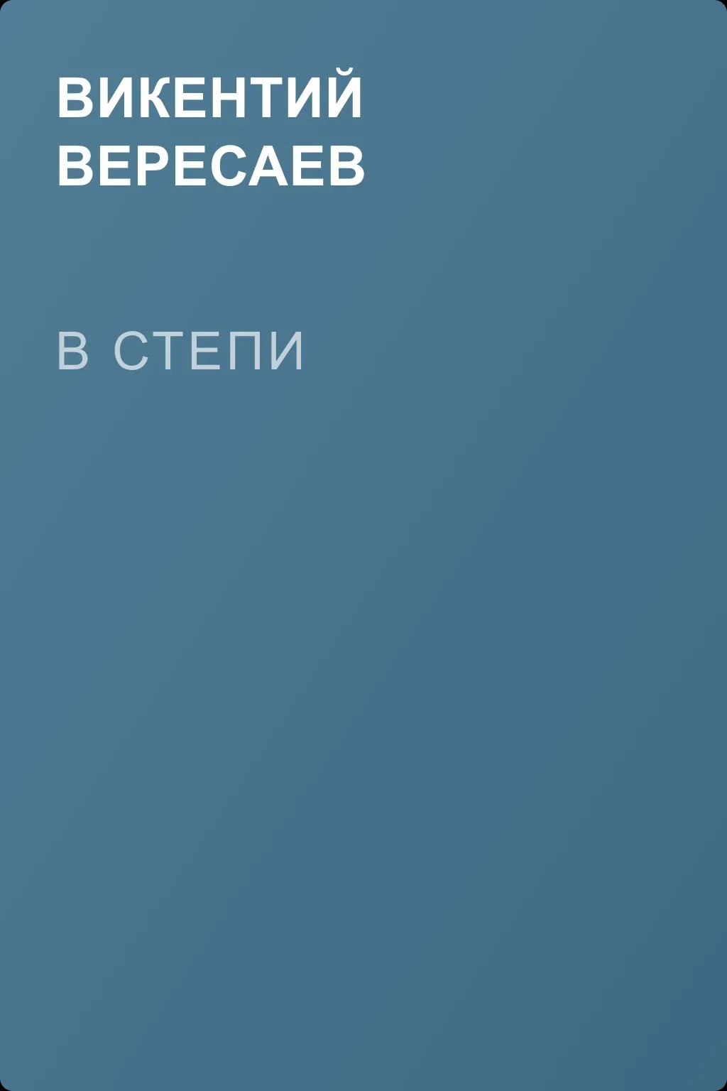 В степи — обложка книги