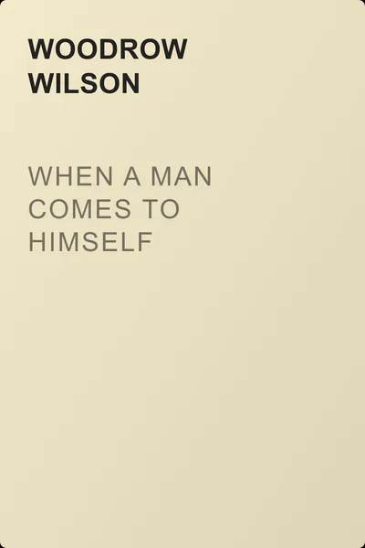 When a Man Comes to Himself — обложка книги