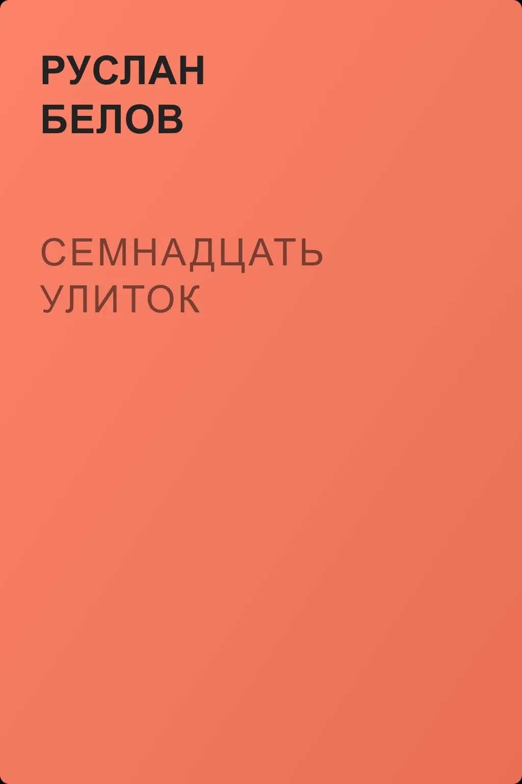 Семнадцать улиток — обложка книги