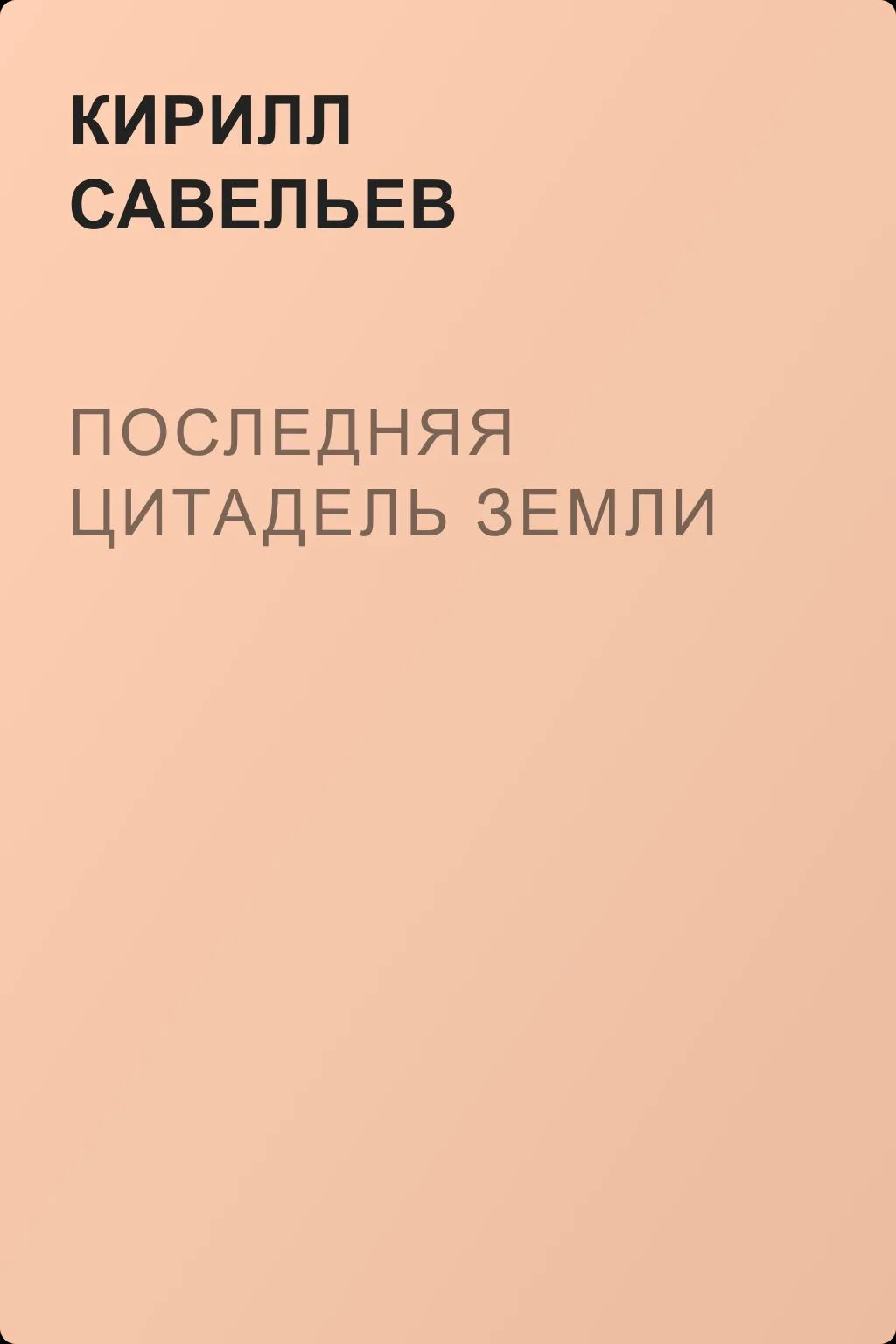 Последняя цитадель Земли — обложка книги