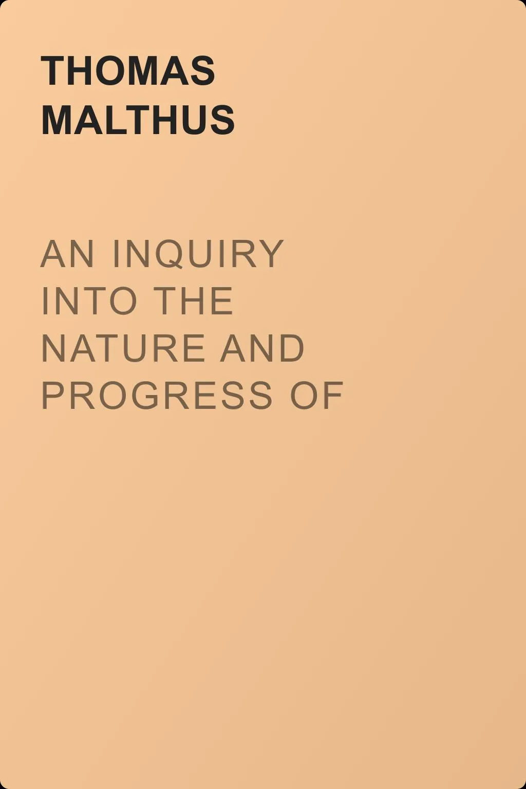 An Inquiry into the Nature and Progress of Rent, and the Principles by Which It is Regulated — обложка книги