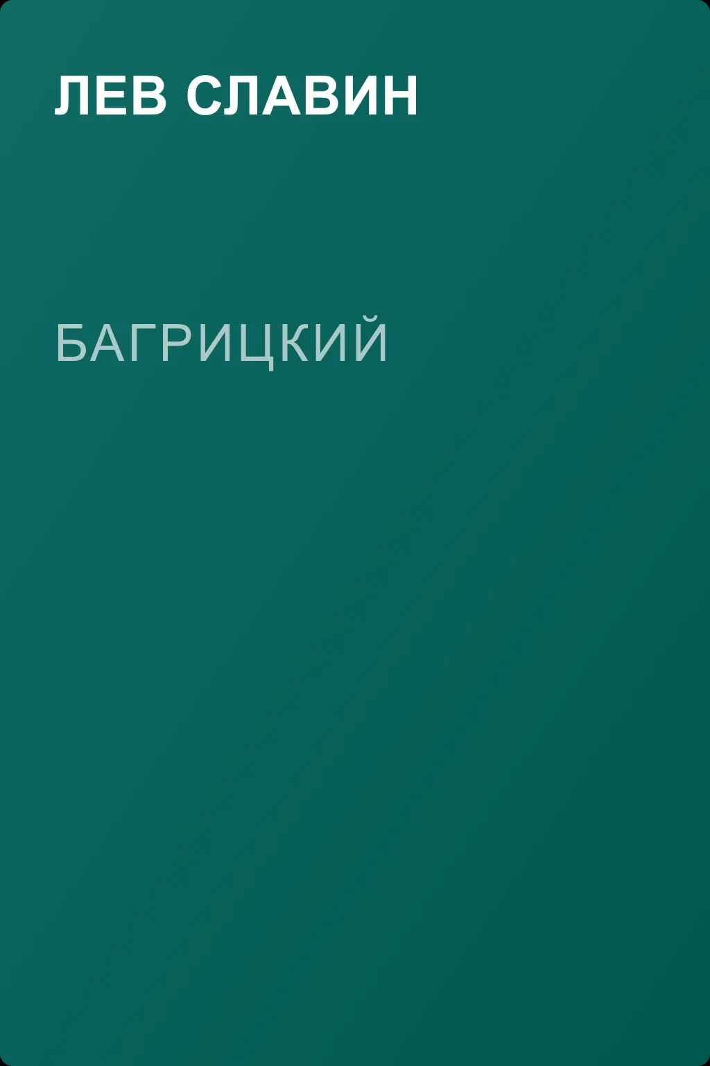 Багрицкий — обложка книги