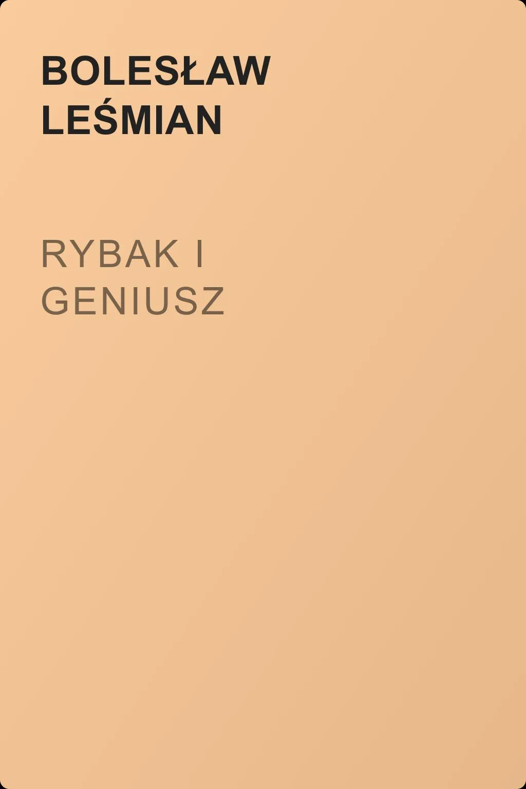 Rybak i geniusz — обложка книги