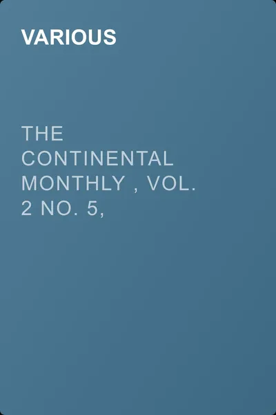 The Continental Monthly , Vol. 2 No. 5,  November 1862 — обложка книги