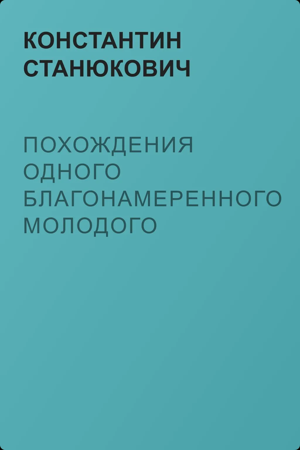 Похождения одного благонамеренного молодого человека, рассказанные им самим — обложка книги