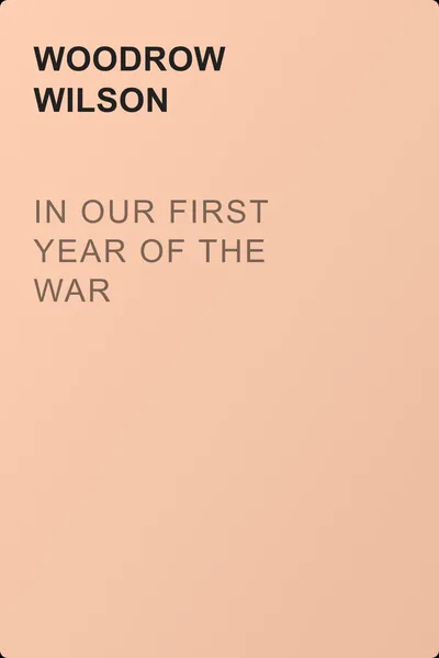 In Our First Year of the War — обложка книги