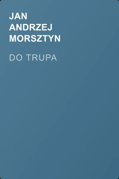 Do trupa — обложка книги