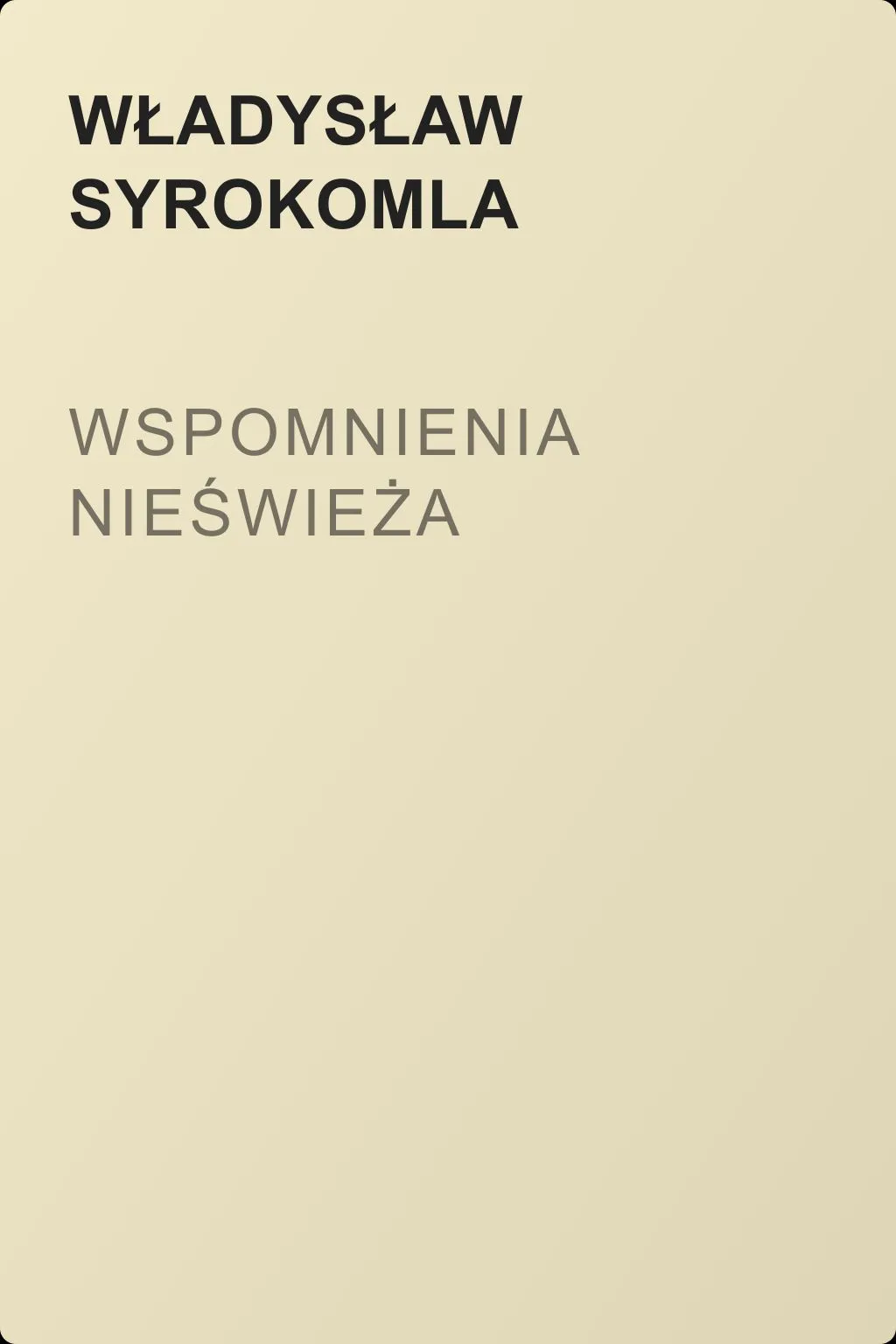 Wspomnienia Nieświeża — обложка книги