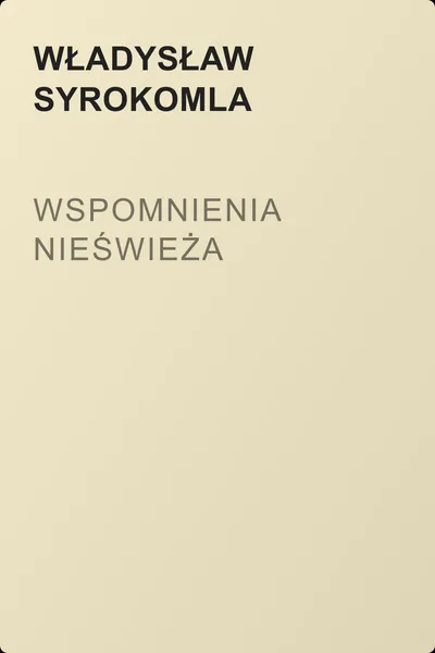 Wspomnienia Nieświeża — обложка книги