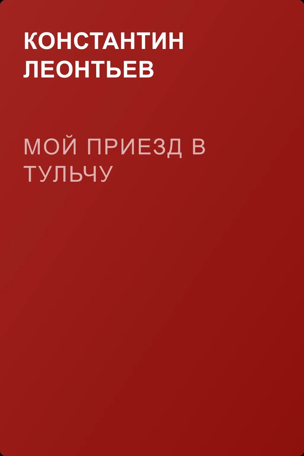 Мой приезд в Тульчу — обложка книги