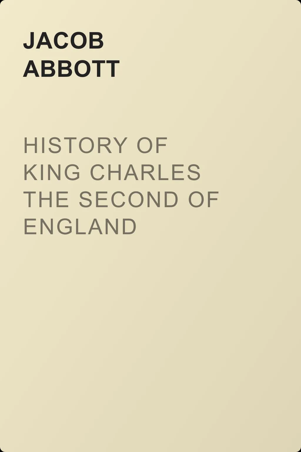 History of King Charles the Second of England — обложка книги