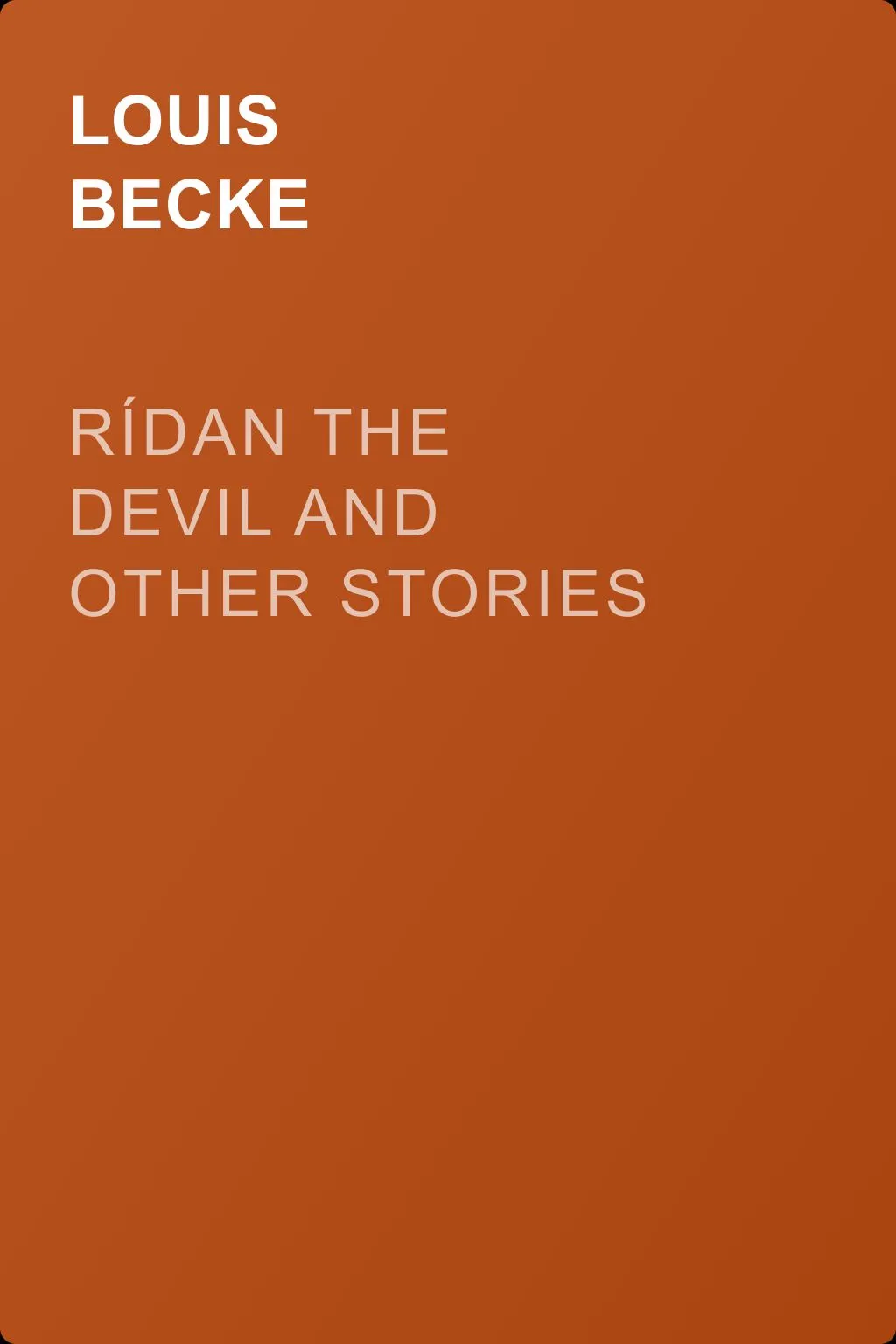 Rídan The Devil And Other Stories — обложка книги