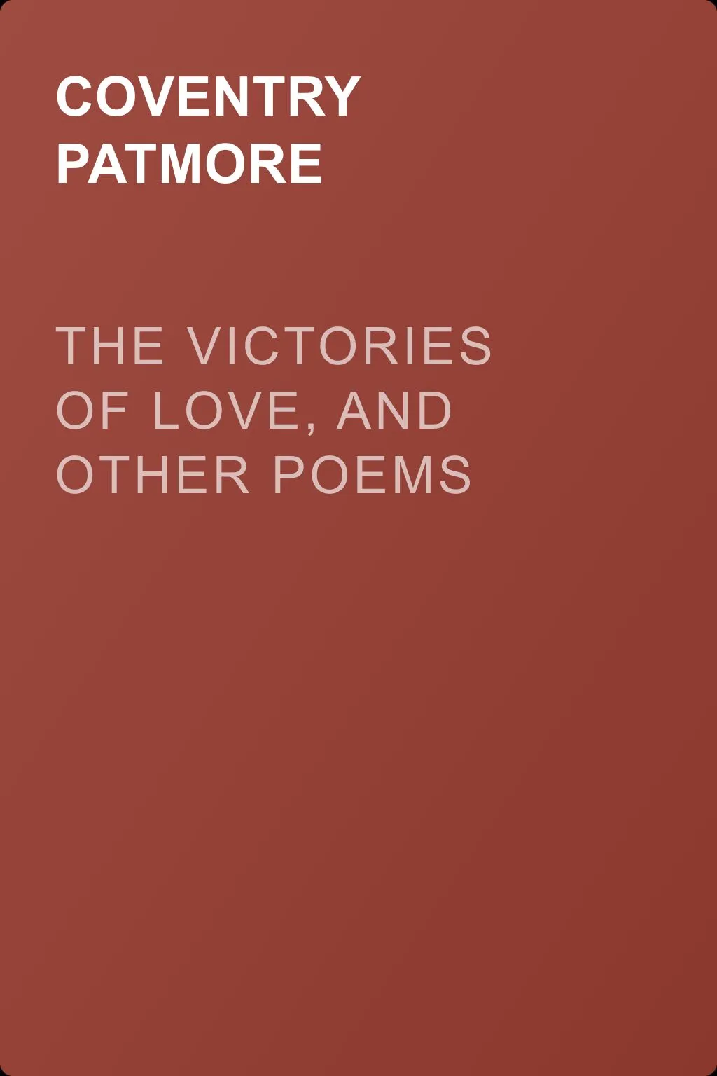 The Victories of Love, and Other Poems — обложка книги