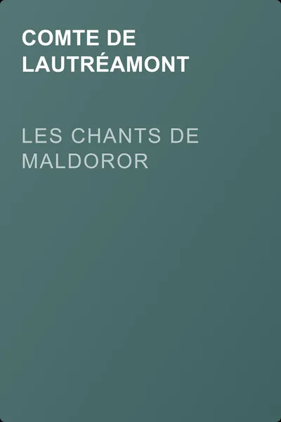 Les Chants de Maldoror — обложка книги