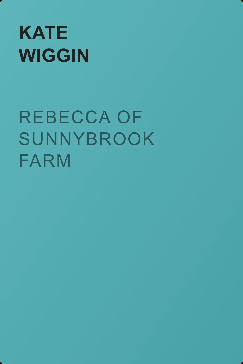 Rebecca of Sunnybrook Farm — обложка книги