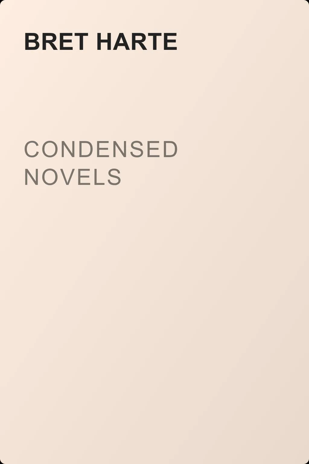 Condensed Novels — обложка книги