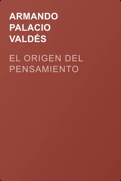 El origen del pensamiento — обложка книги