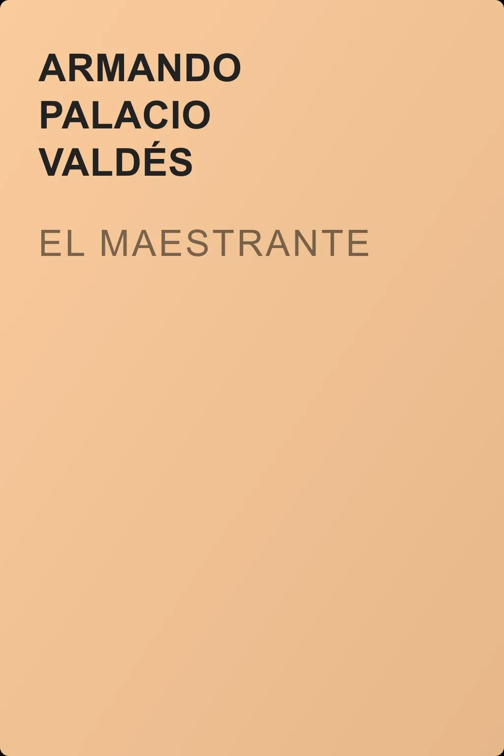 El maestrante — обложка книги