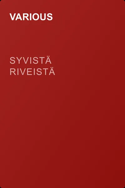 Syvistä riveistä — обложка книги