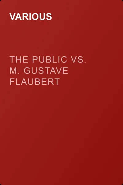 The Public vs. M. Gustave Flaubert — обложка книги