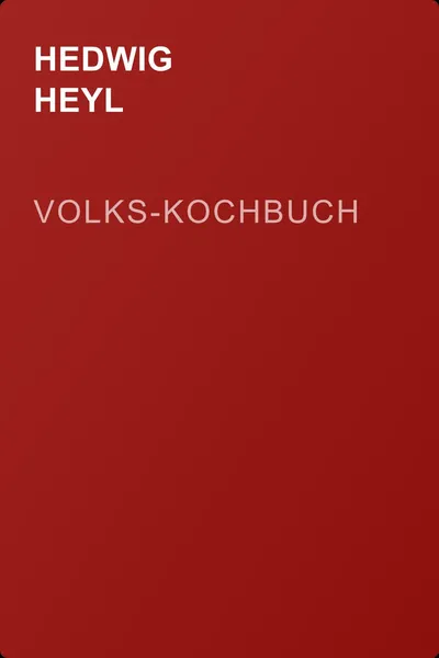 Volks-Kochbuch — обложка книги