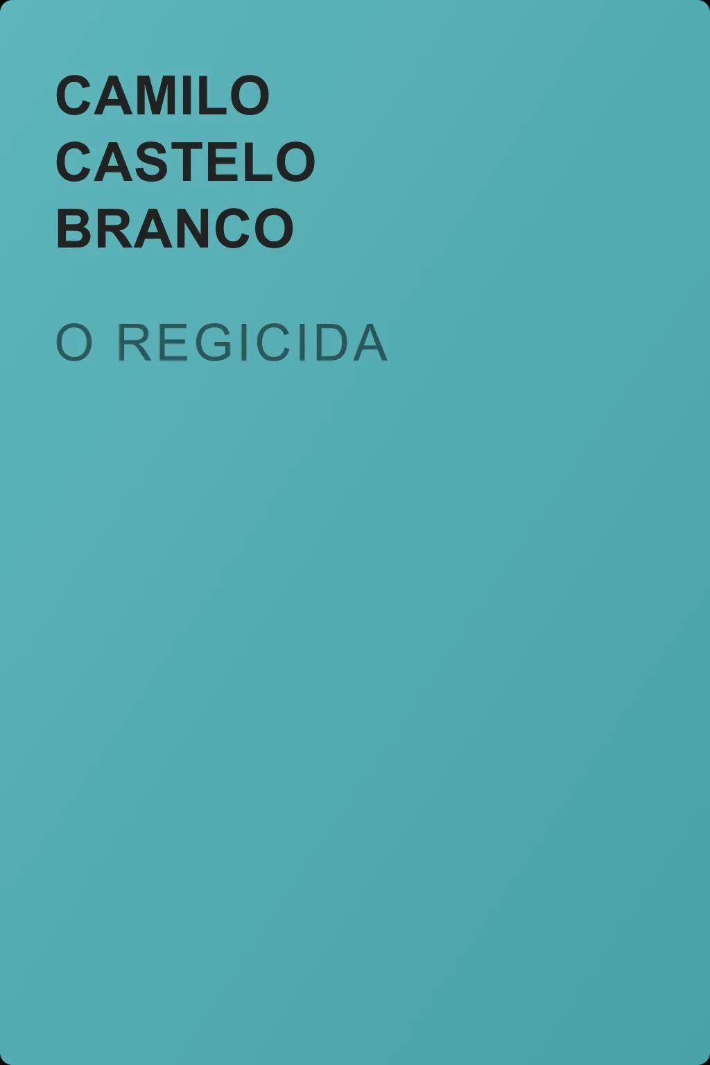 O Regicida — обложка книги