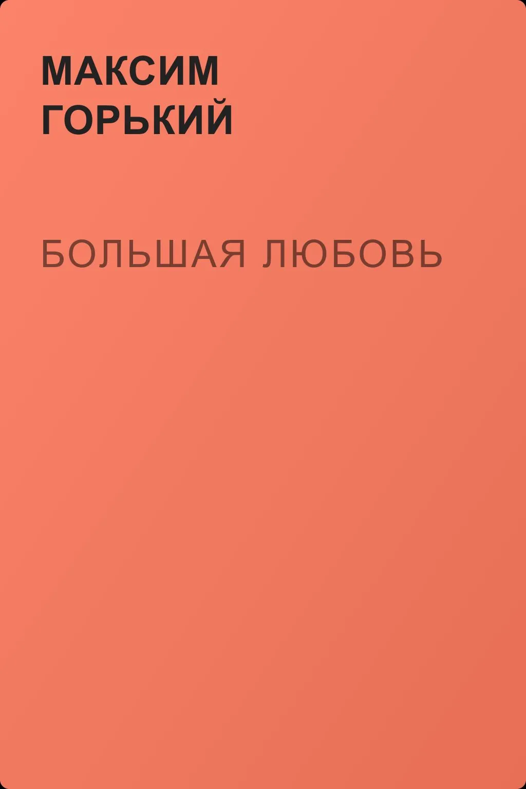 Большая любовь — обложка книги