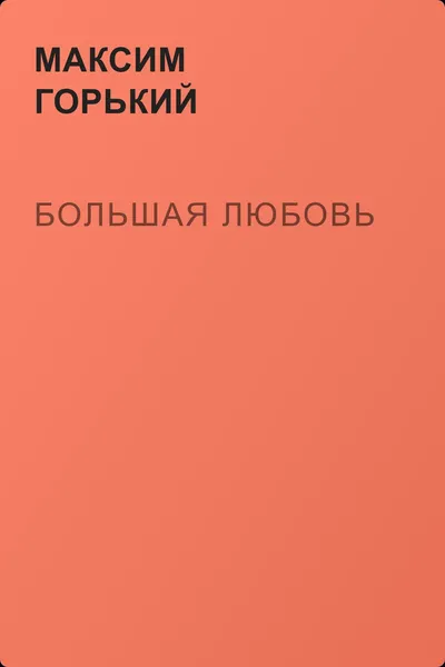 Большая любовь — обложка книги