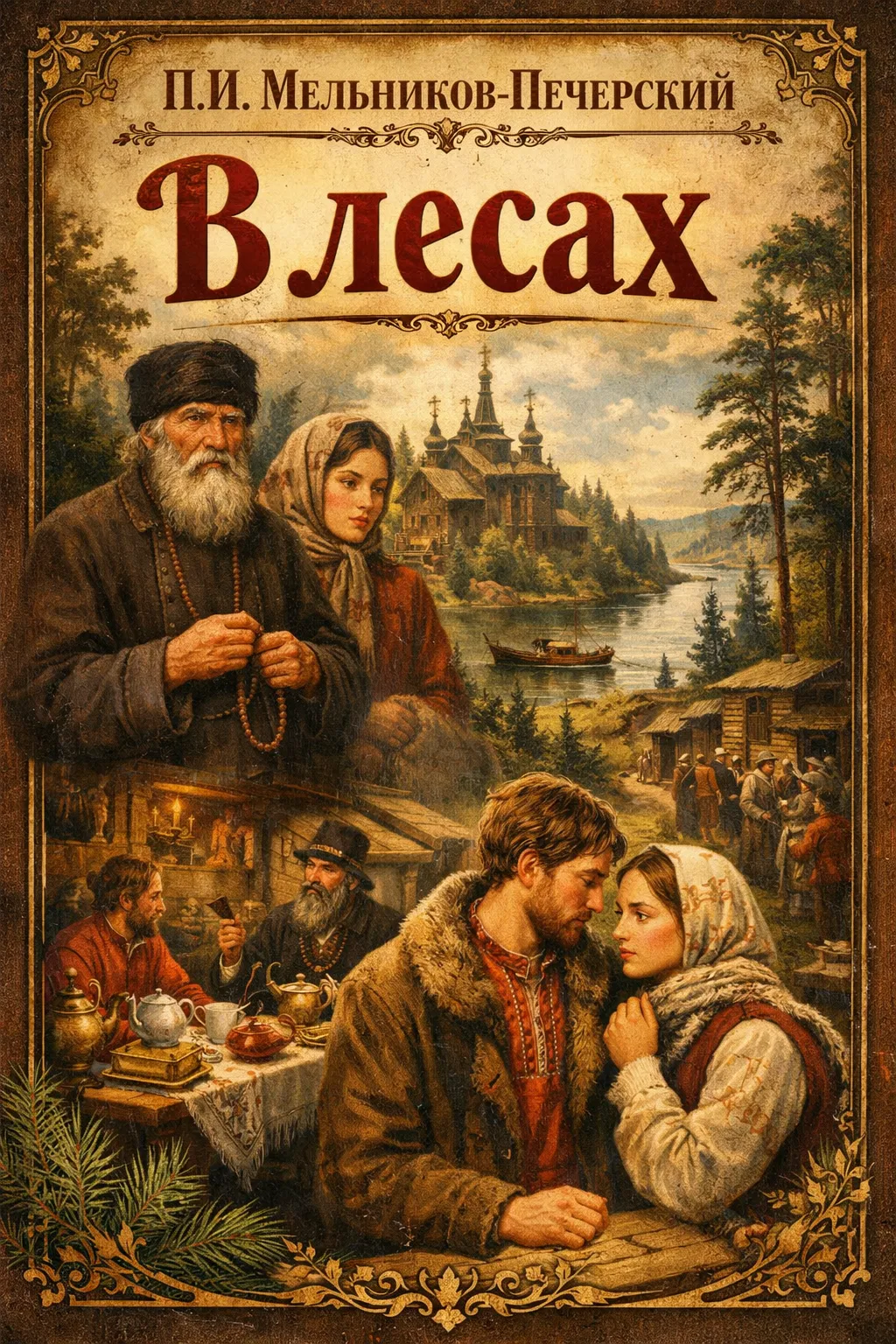 В лесах — обложка книги