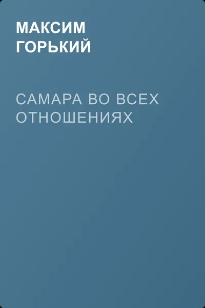 Самара во всех отношениях — обложка книги