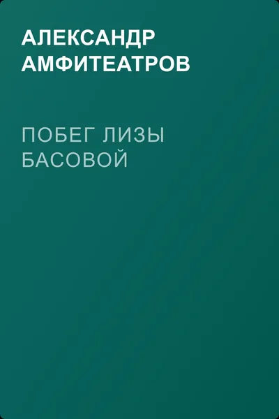 Побег Лизы Басовой — обложка книги